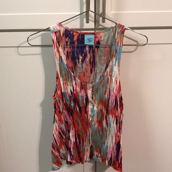 H.I.P. SIZE LARGE. SPLATTER DESIGN BUTTON UP TANK - Picture 4 of 5